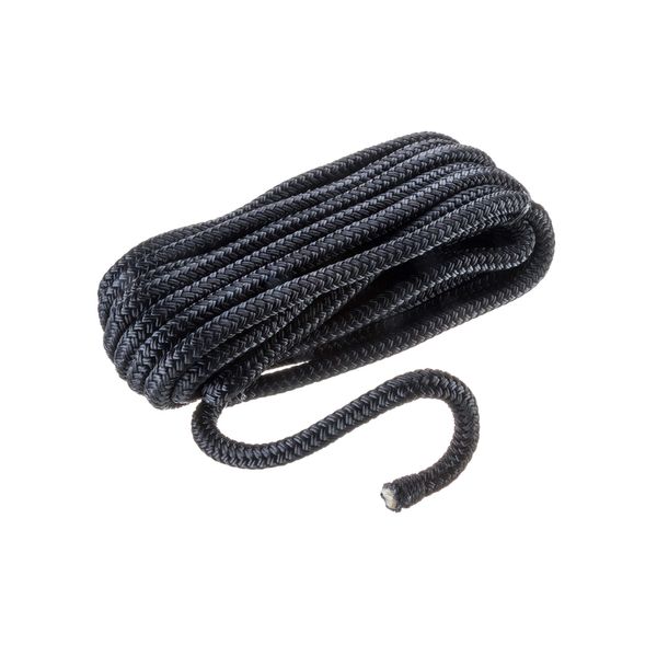 SEACHOICE Double-Braid Nylon Dock Line 3/8" x 25' 40321 Black