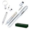 Monteverde ONE TOUCH TOOL SET BALLPOINT PEN WITH STYLUS SILVER + TOOL PEN KEYCHAIN SILVER