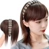 QIAOXI Bangs Wig, Headband, Women's, Partial Wig, Hair Clip, Point Wig, Partial Cover, Wig, Costume, Heat Resistant, Thick, Natural