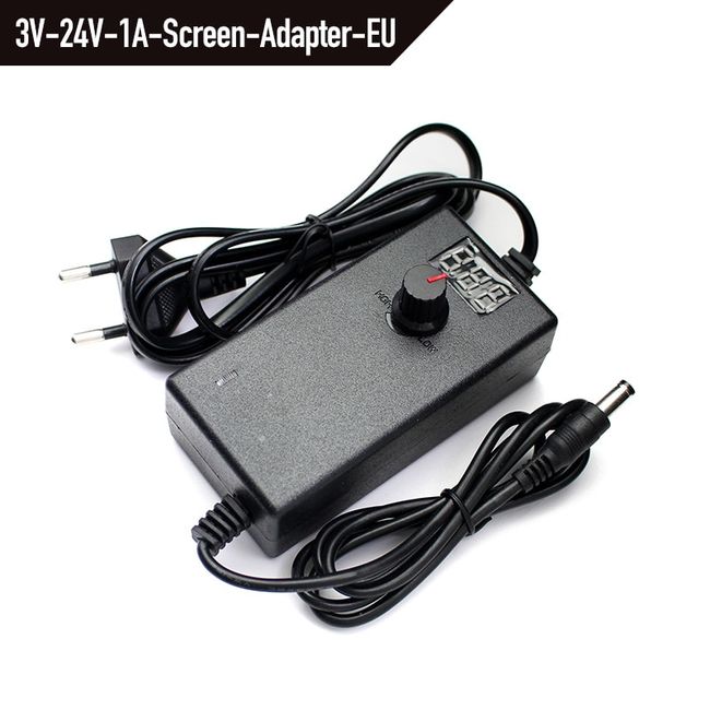 AC Adjustable Power Supply 3V-24V 3A AC DC 8 Plug Connect Universal Adapter  Adjustable AC TO DC 220V 110V TO 3V 24V 9W 72W EU US