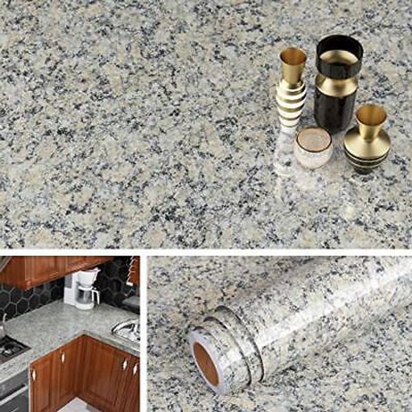 15.8x197Inch Granite Countertop Contact Paper Waterproof 15.8"W x 197"L