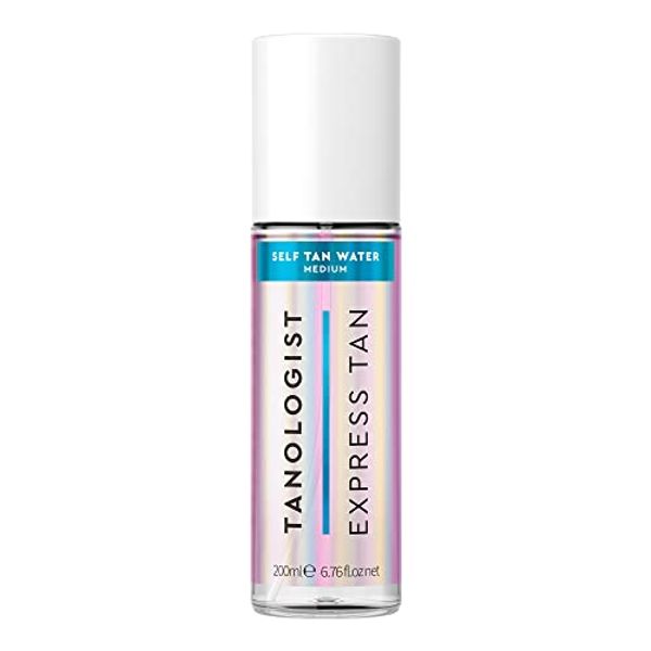 Tanologist Express Self Tan Water, Medium - Hydrating Sunless Tanning Water, Vegan and Cruelty Free, 6.76 Fl Oz