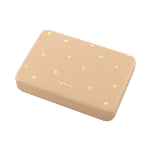 Flower Ring GKO0027-BE Accessory Holder, Dot Pattern, Beige