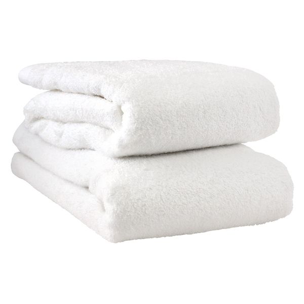 Hiorie Bath Towels, Made in Japan, Hotel Style, Set of 2, 18 Colors to Choose from, Plain, Instant Absorption, Bath Towel Set, Durable, 100% Cotton, Senshu Towel, Off White (18 Colors to Choose from)