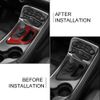 Dashboard Air Vent & Gear Shift Panel Cover Trim Kit for Dodge Challenger 15+Red