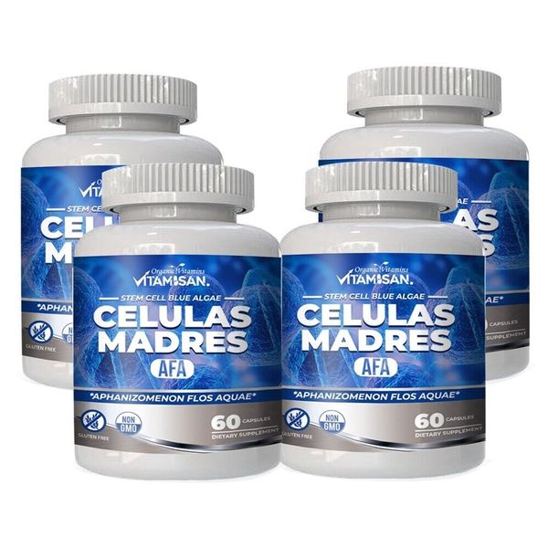 Celulas Madres Stem Cell Madre Cell Plus AFA Bioxt Health Stem - 4 Bottles