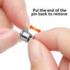 Locking Pin Keepers Backs, No Tool Required (Silver, 30 Pieces)