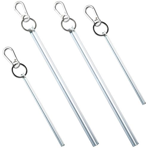 Half Moon Elevator Door Keys, Large for Otis Elevator Doors, Small for Westinghouse/Schindler Elevator Doors with Key Fob, 4-Pack (2 Large, 2 Small)