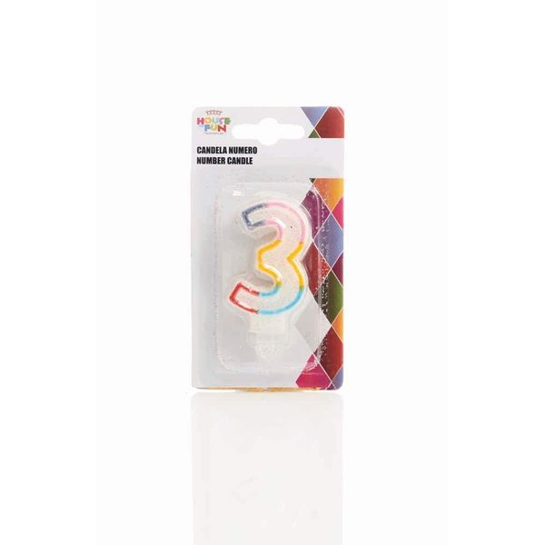 Merchandising Candelina Numerale Glitter 3 (1 Accessory)