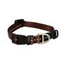 Rogz Utility Small 3/8-Inch Reflective Nitelife Dog Collar, Chocolate