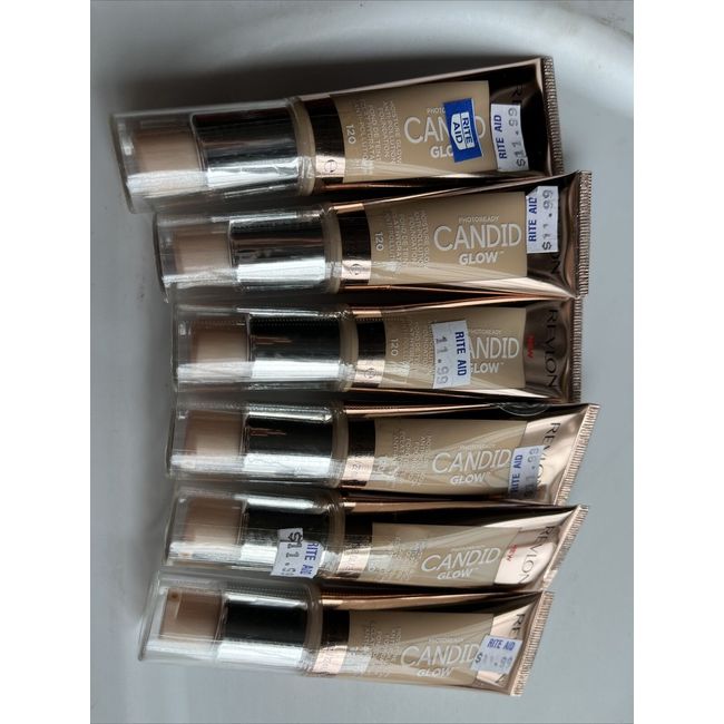 Lot 6 Brand New Revlon Photo Ready Candid Glow Foundation Makeup Buff 120 Face