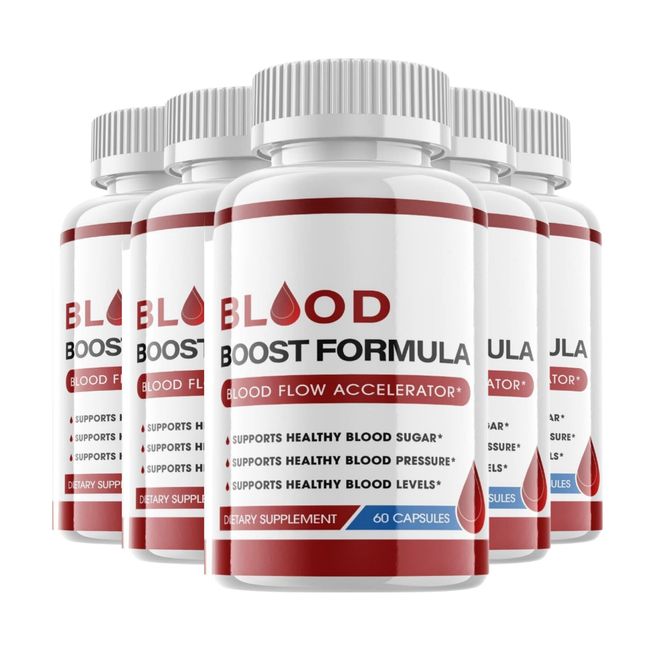 5-Pack Blood Boost Formula- Blood Sugar Supplement Supports Glucose-300 Capsules