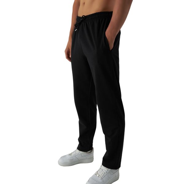 Smith Solo Jogginghose Herren – Jogger Männer Modern | Baumwolle Jungen Slim Fit Freizeithose | | Sporthose – Training – Trainingshose | Schwarz / Gerade, L