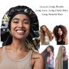 Jumbo Night Hat Braids Satin Bonnet Large Satin Cap for Braids Mushroom