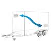 RecPro Trailer Two Way Plastic Vent | Trim Ring | Built-in Screen | 3 Adjustable Heights (1 Pack, White)