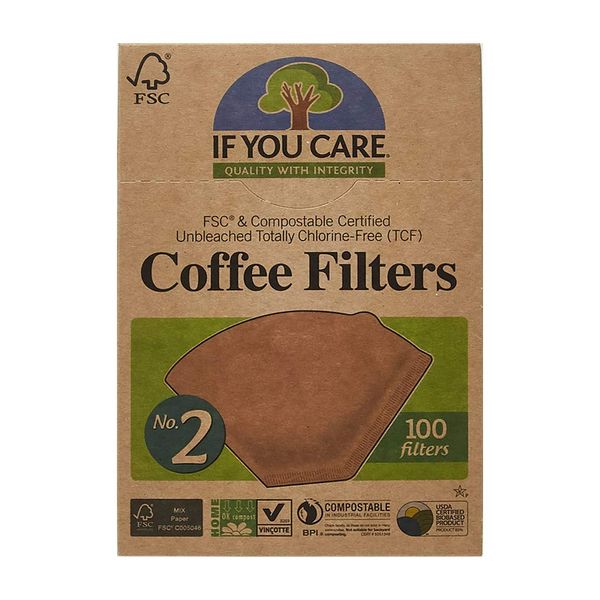 If You Care FSC Unbleached No 2 Coffee Filters, 100 Count