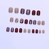 24 pcs Nail Tips Winelet Silver Foil Nail Can be used for wedding, party, holiday, dating, prom, daily life