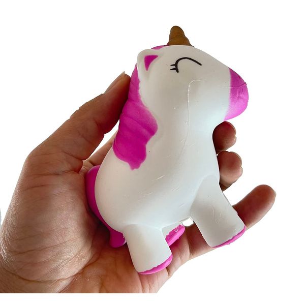 1 Unicorn Stretchy Squishy Squeeze Stress Ball Soft Doh Filling - Like Shaving Cream - Sensory, Fidget Toy