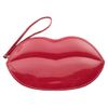 MODA Full Size MWAH! Full Face 5pc Makeup Brush Set with Pouch, Includes - Buffer, Highlighter, Angle Shader, and Precision Lip Brushes, Red