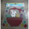 NEW Happy Easter, Bunny Easter Basket CUTE Window Gel Clings Decorations 16 pcs