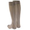 NuVein Women's Compression Socks, 15-20 mmHg Support, Cable Knit Pattern, Over Calf Knee High, Tan, Medium