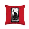 Tarot card Crescent and Cat, Tarot , The Empress Throw Pillow