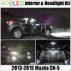 LED Interior & H11 Low Beam Head Light Replacement Kit for 2013-2015 Mazda CX-5