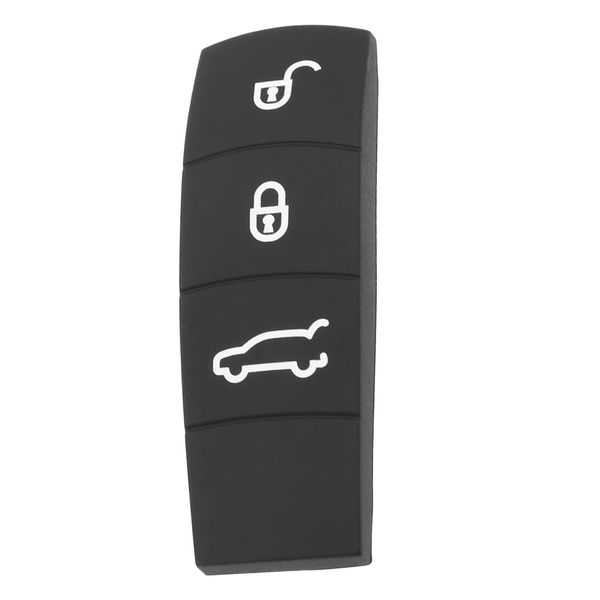 EMSea Car 3-Button Remote Key Rubber Pad Compatible with Cayenne/Compatible with Macan Auto Remote Key Fob Button Pad Replacement Key Case Shell Cover Protector Black