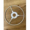 Cream Velvet Chambray Botanical Leaves Drum Lampshade