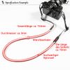 [VKO] Camera Neck Strap Climbing Rope Shoulder Strap Adjustable Length 80-135cm for SLR Mirrorless Compact Camera (Gray)
