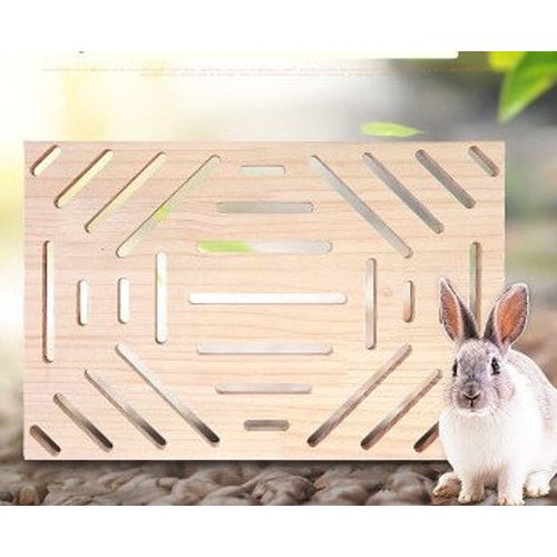 Hypeety Rabbit Wood Foot Pad Toy Small Animals Bunny Chinchilla Guinea Pig Rabbit Totoro Scratch Cage Supplies Safe Non-Toxic Pine Wood Board Chew Toy Mat Bed