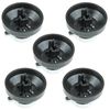 New World Gas Hob Oven Cooker Knobs Flame Control Switch (Pack of 5, Black/Silver)