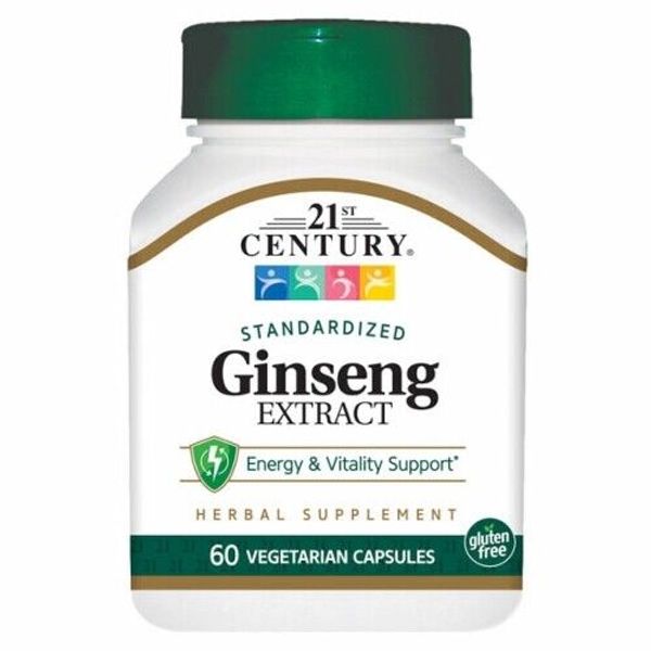 Ginseng Extract  60 Veg Caps By 21st Century