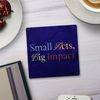 Shopagift Small Acts Big Impact 2 Pack Coasters Changing the World - 9cm x 9cm