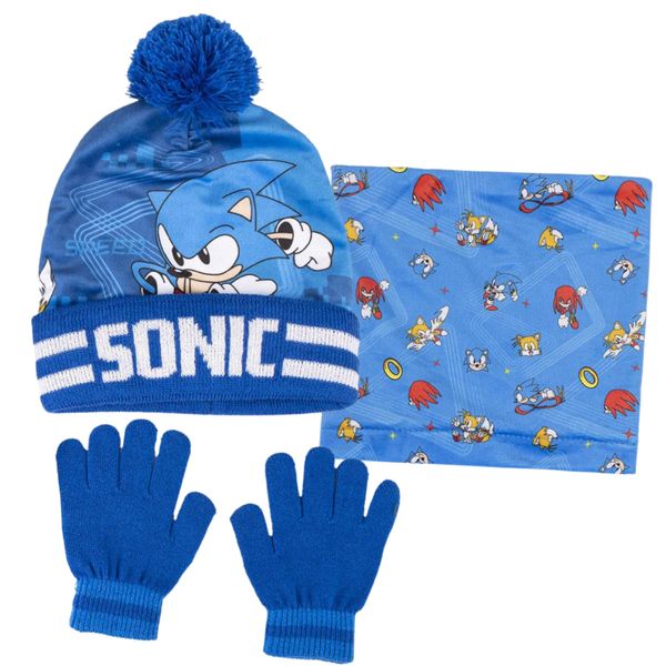 Sonic The Hedgehog Winter Set Blue/White One Size