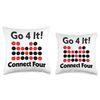 Connect Four Go for It Throw Pillow, 18x18, Multicolor