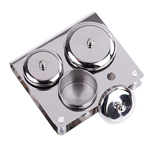PIAOPIAONIU 3 Pieces Nail Art Equipment Cup Bowls Stainless Steel Acrylic Liquid Powder Cup Stainless Steel Nail Powder Holder Container with Lids for Nail Art Tools
