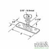 Acme Top Mounting Bracket Steel Top Bracket Fits 4 Wheel Roller Assembly