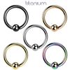 Piersando Titanium CBR Clamp Ring Tragus Ear Septum Universal Piercing Ring, Titanium