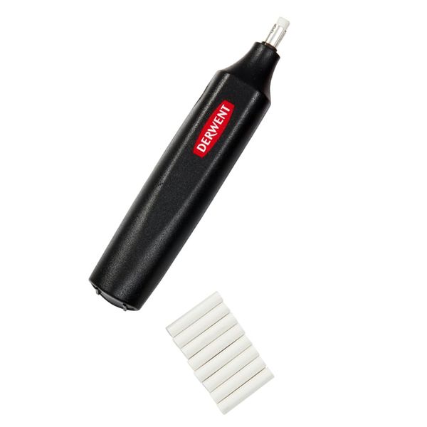 Derwent Battery Operated Eraser with 8 Replacement Erasers