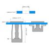 sourcing map M8 Jack Nuts, 10pcs Threaded Insert Nut Carbon Steel Rivet Nuts for Thin Metal, 21mm Length