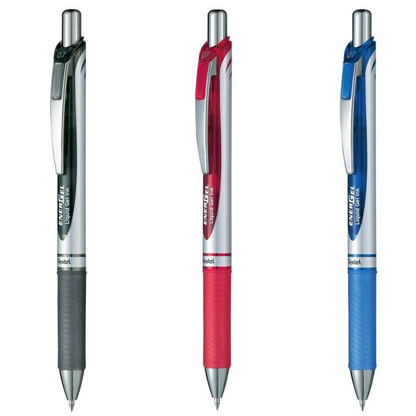 Pentel AMZ-BL77-3 Gel Ink Ballpoint Pen, EnerGel 0.7, 3 Color Set