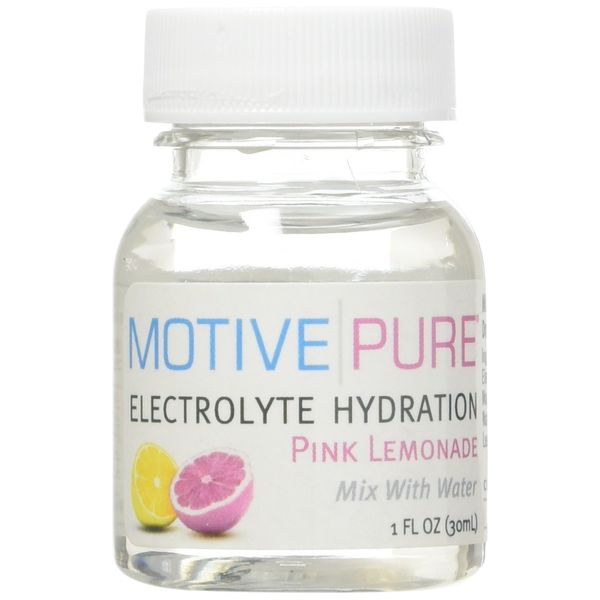 Motive Pure Electrolyte Hydration, Pink Lemonade, 1 oz Mini Bottle, 12-pack