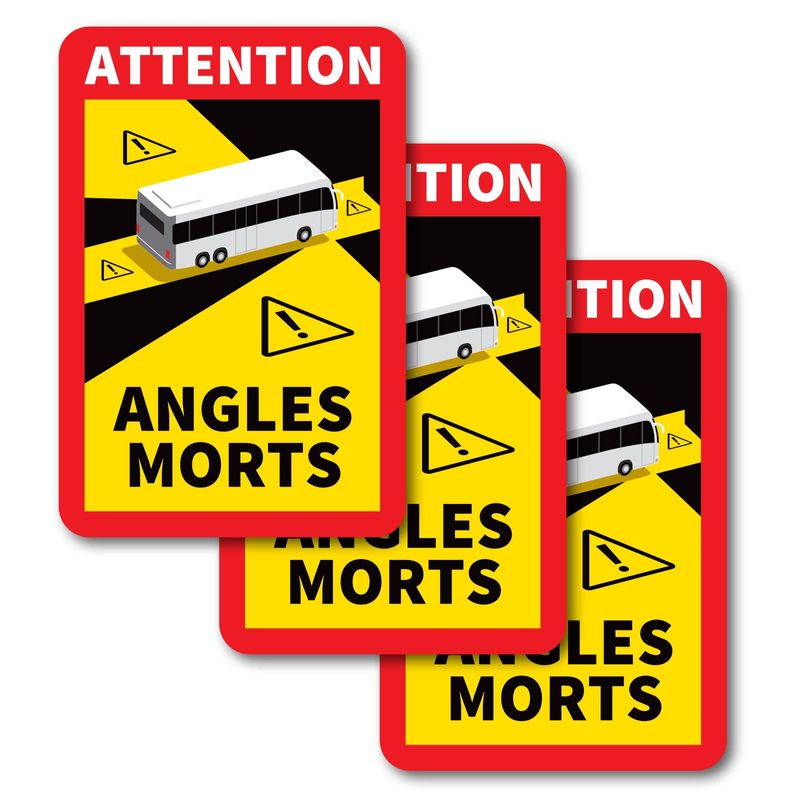 Signs247 Angles Morts Stickers Blind Spot Stickers for minibuses, buses ...