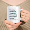 Gift For Dad 11oz, 15oz White Ceramic Mug - Fairness Authentic Teaching Hardworking Encouraging Reliable