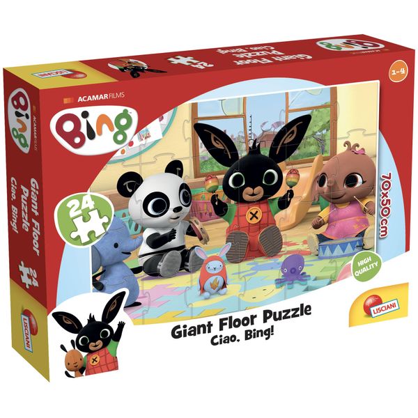 Lisciani 74716 Bing Italy Giochi educativi Baby licenza, Mega Puzzle Ciao, floor