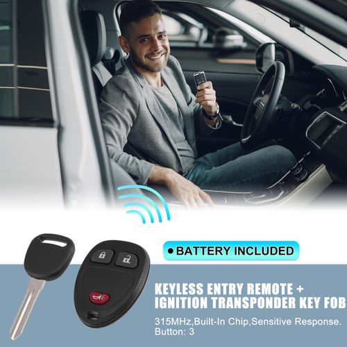 X AUTOHAUX OUC60270 315MHz Replacement Keyless Entry Remote Ignition Transponder Key Fob for Chevrolet Silverado for GMC Sierra 1500 2500 3500 2008-2014 OUC60270 OUC60221 3 Buttons 2pcs