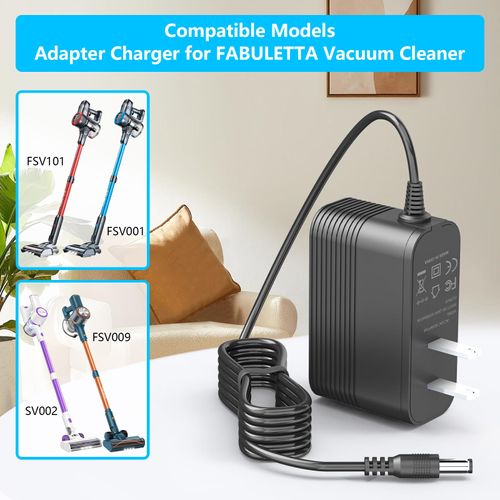 31V Charger AC Adapter for FABULETTA Cordless Vacuum Compatible with FABULETTA FSV001 FSV101 FSV103 FSV009 SV002 25.9V Li-ion Battery Cordless Stick Vacuum Cleaner Power Cord