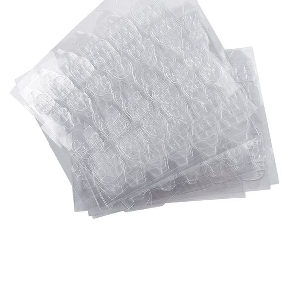 Nail Glue Sticker,600Pcs Double Sided Nail Glue Jelly Gel Tape Transparent Flexible Adhesive Fake Nails Tips