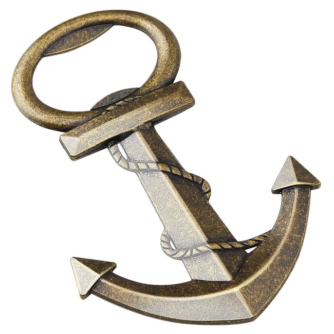 Bottle opener Anker Flaschenöffner Bieröffner Kreativer Kronkorkenöffner bausatz Bierkorkenzieher weihnachten Männergeschenke Geschenk Piratenserie lustig Korkenzieher für Barbarkeeper (bronze color)